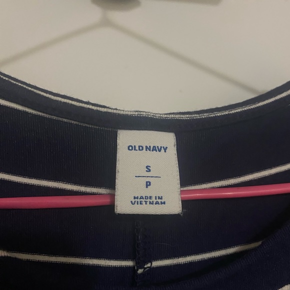 Old Navy T-Shirt Dress Size Small Navy Blue and White Stripes - Picture 4 of 5